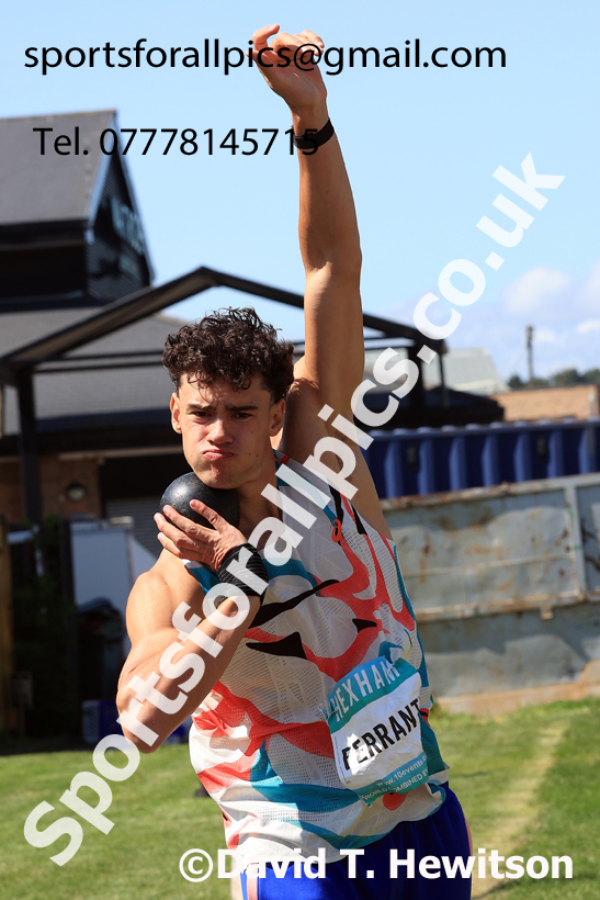 Decathlon shot putt, 2025 EAP International Combined Events, Hexham, Northumberland.  Photo: David T. Hewitson/Sports for All Pics